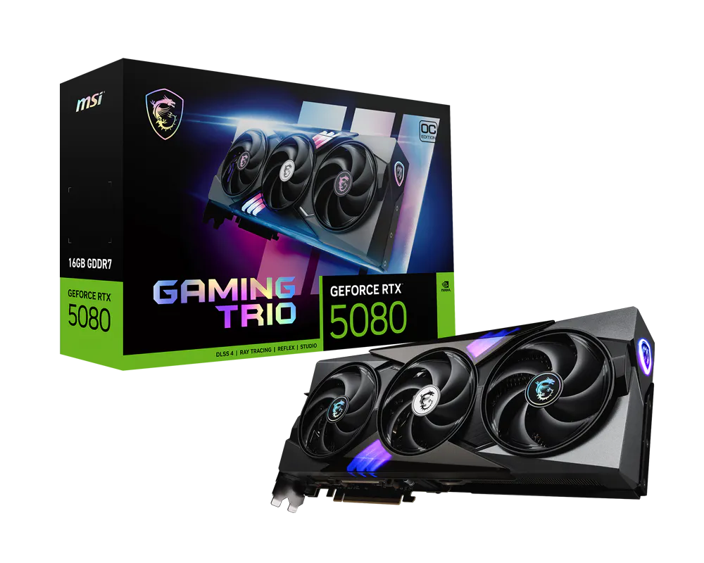 MSI GeForce RTX 5080 Gaming Trio OC graphics card